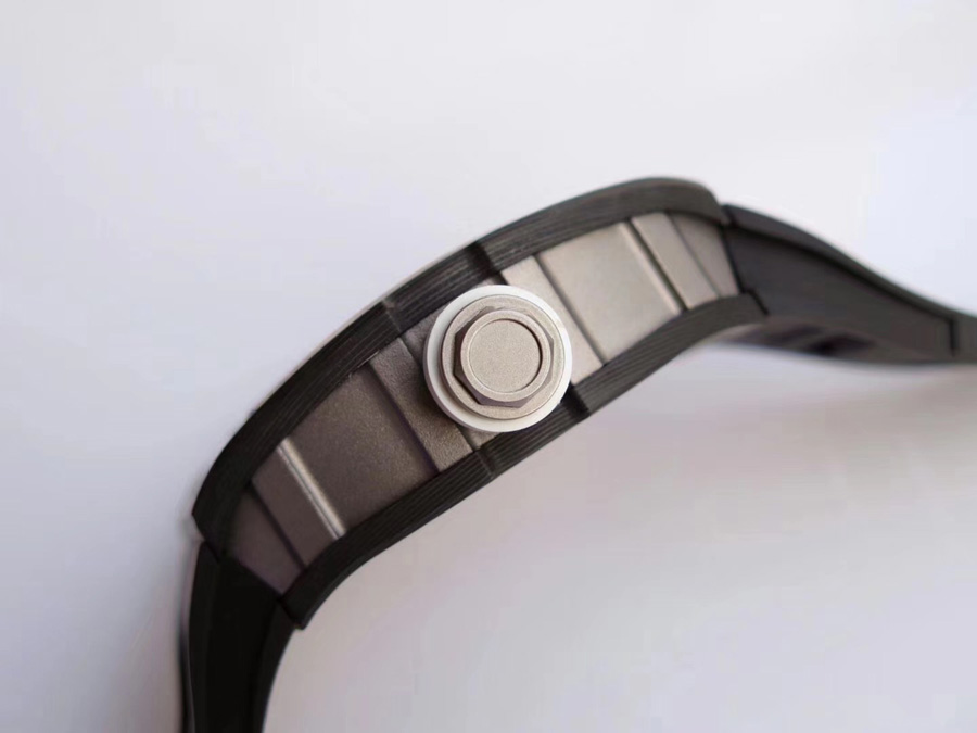 Richard Mille Replica RM 055 Black Rubber Strap White Inner Shadow