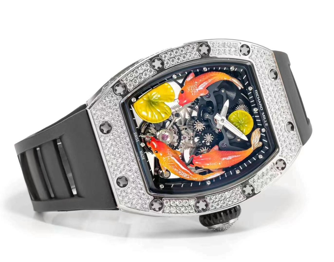 Richard Mille RM S10 Koi Tourbillon Replica Swiss Watch with Diamonds – Quality