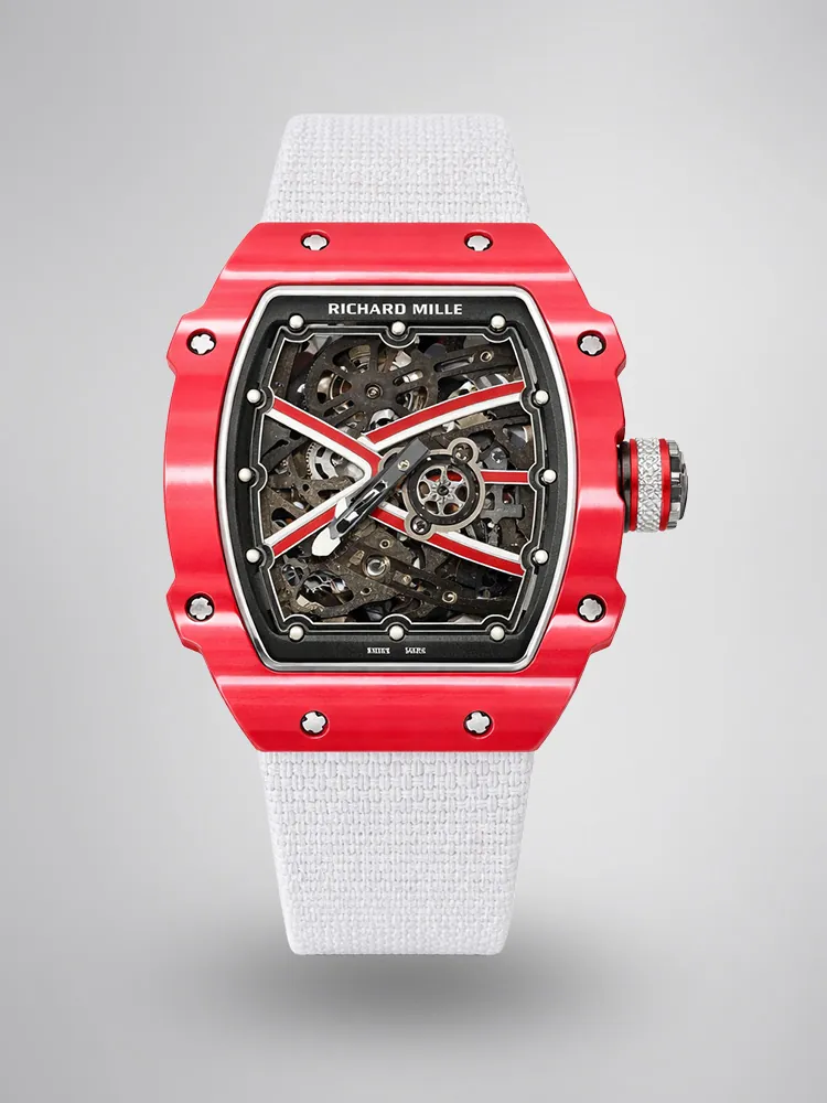 Richard Mille RM 67-02 Super Clone Ultra Thin Skeleton Dial Quartz TPT Red White Case