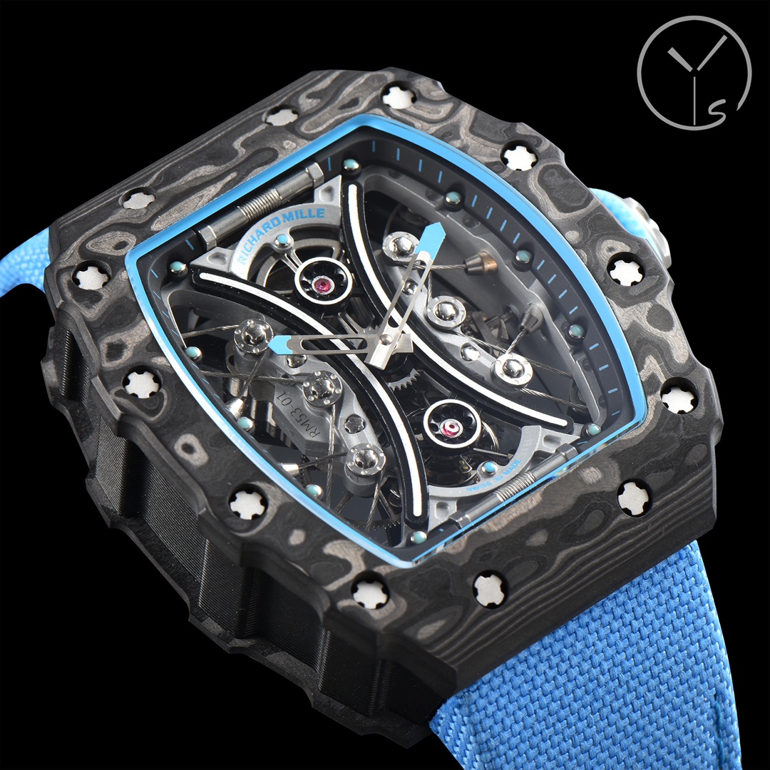 Richard Mille RM53-01 Tourbillon Replica Men's Watch Carbon Fiber Case
