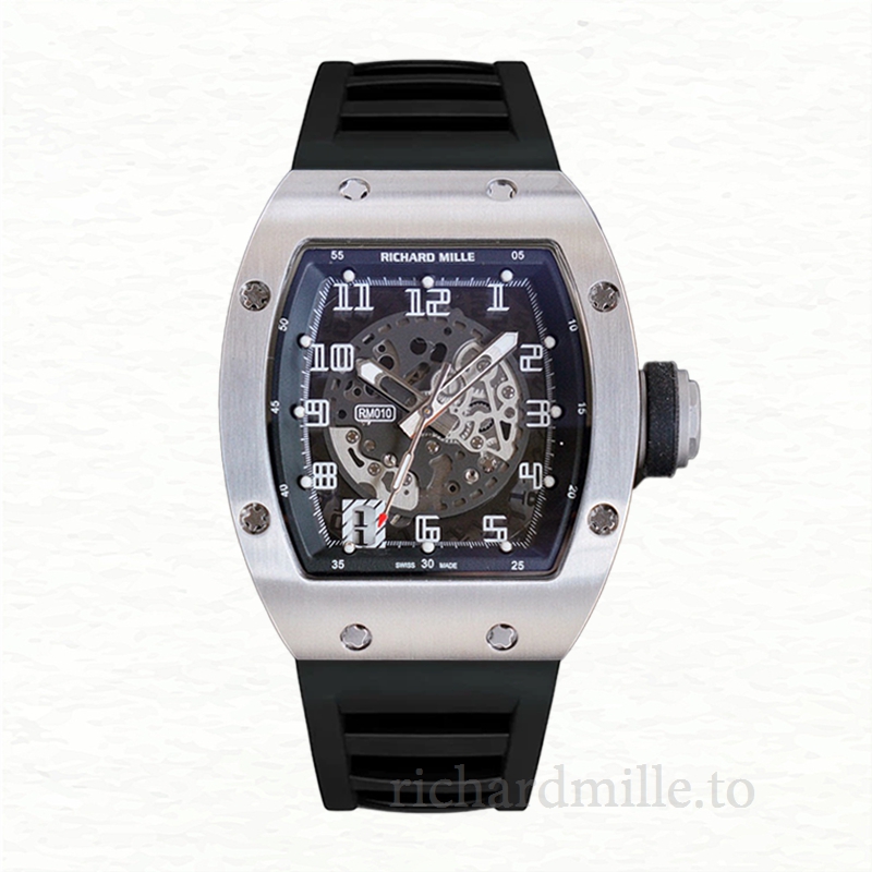 Richard Mille RM010 Automatic Men Rubber Band Arabic Numeral Watch