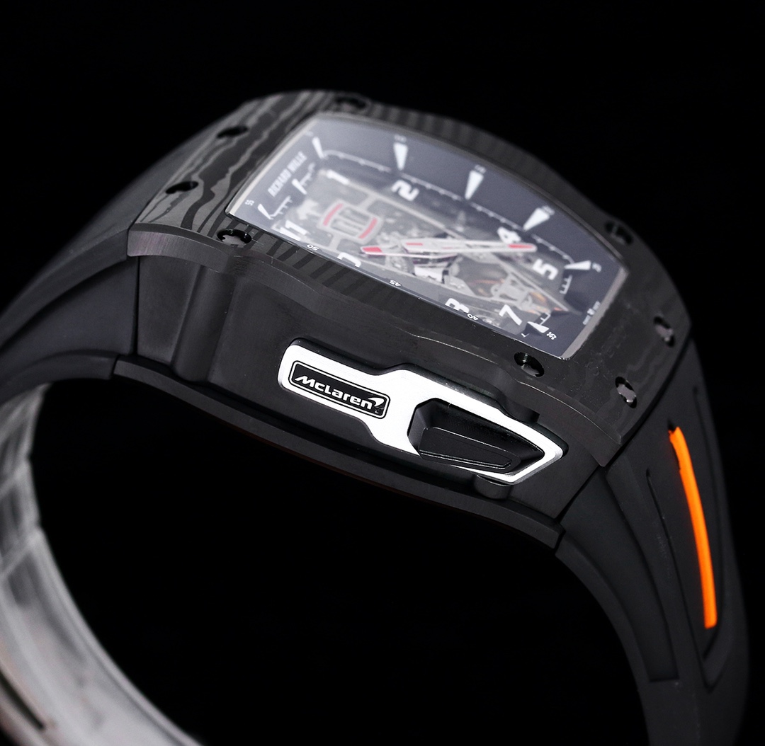 Replica Richard Mille RM 40-01 McLaren Speedtail Carbon Case Rubber Strap Tourbillon Movement Watch