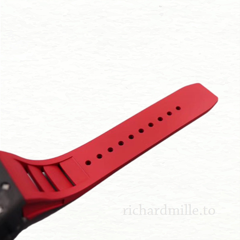 Richard Mille RM 011 Transparent Dial Men’s Rubber Band Black Red