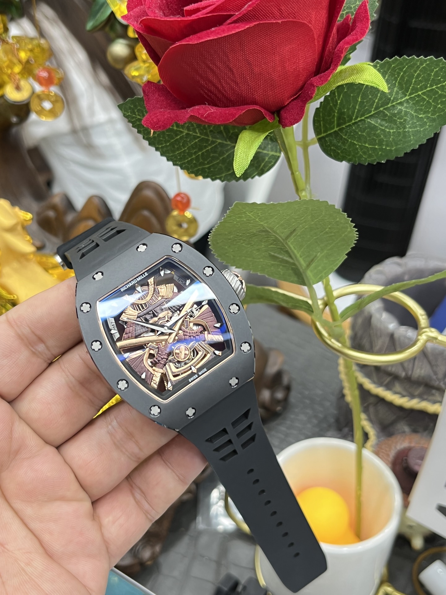 Replica Richard Mille RM47 Tourbillon Watch Design with Japanese Maple Leaf Motif