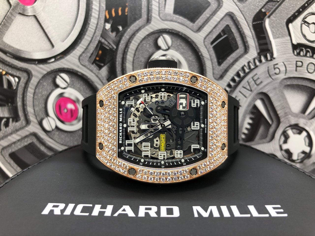 Richard Mille RM 029 Rose Gold Full Pave Diamond [PREOWNED