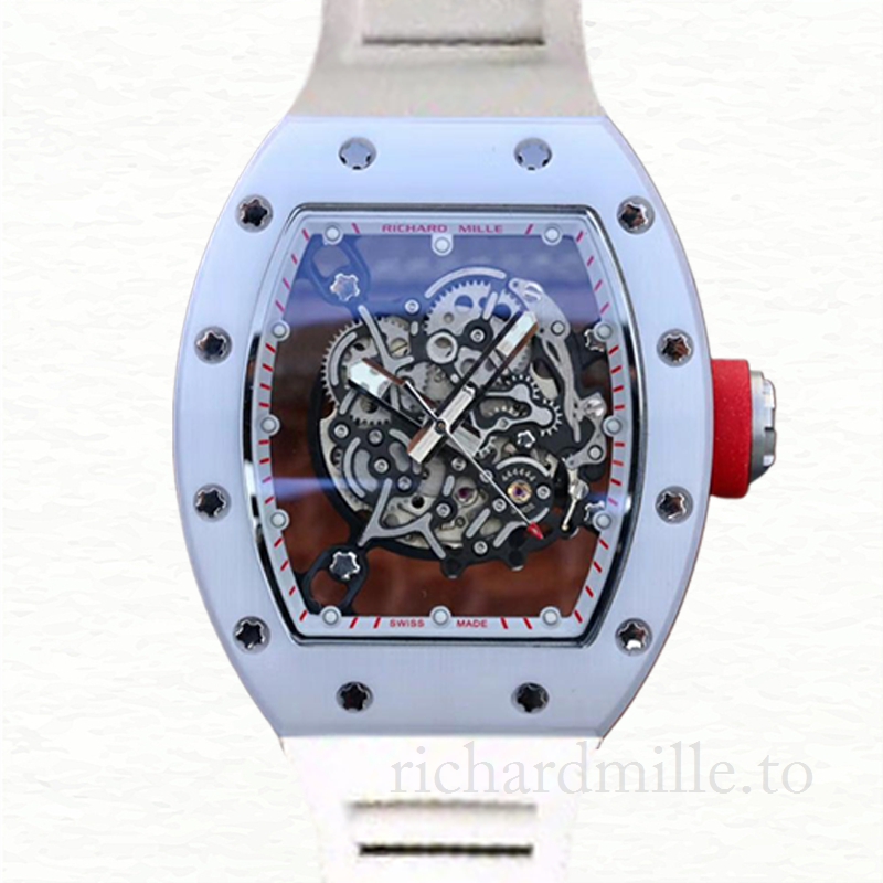 Richard Mille RM055 Mechanical Men Ceramics Bezel Rubber Band Watch