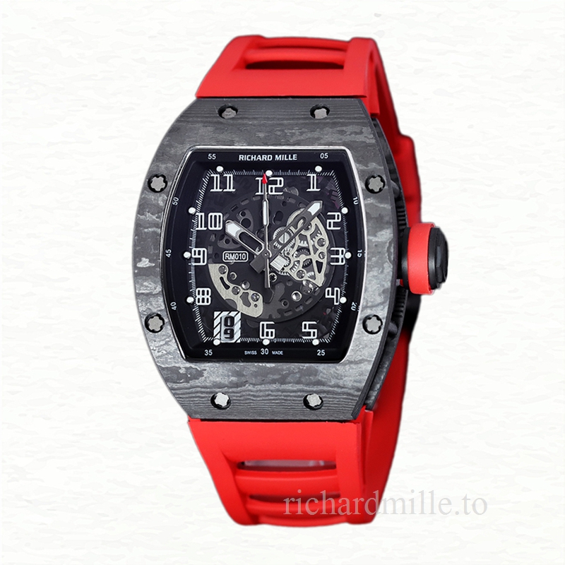 Richard Mille RM 010 Men Automatic Transparent Dial Watch