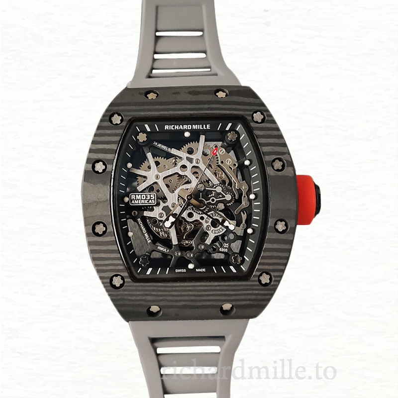 Richard Mille RM35 Mechanical Men Rubber Band Skeleton Dial