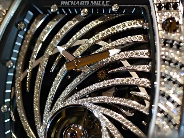 Richard Mille RM 51-02 Diamond Swirl Tourbillon Rose Gold Ladies Super Clone Watch