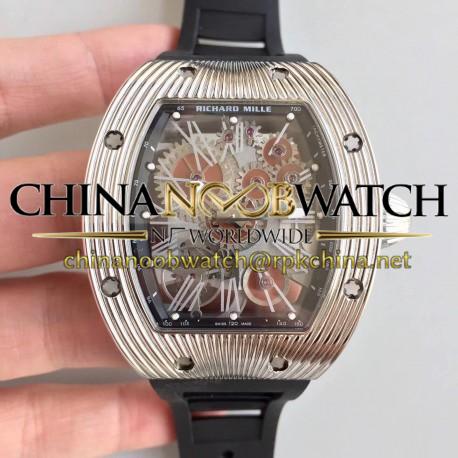 RM018 Tourbillon Hommage Boucheron Noob Factory SS Brown Skeleton Dial M6T51