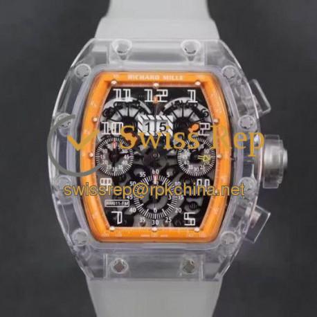 RM011-FM Shappire Orange &amp; Skeleton Dial 7750