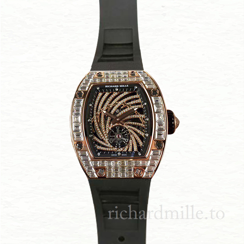 Richard Mille RM51-02 Ladies Mechanical Transparent Dial Rubber Band