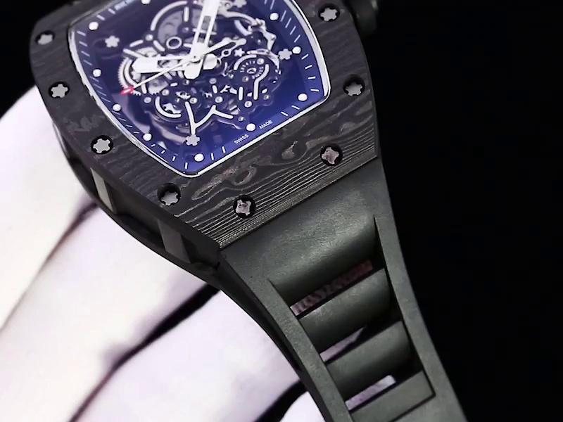 Premium Richard Mille RM 055 Bubba Watson Replica Watch – Swiss Movement, Carbon Fiber Case, Skeleton Dial