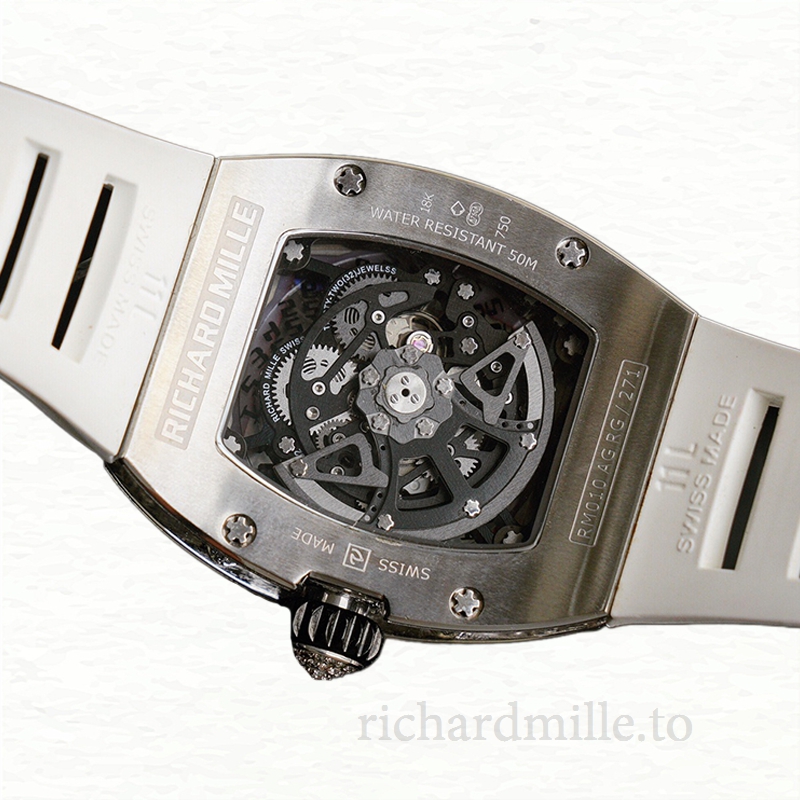 Richard Mille RM023 Men Automatic Roman Numeral Watch Rubber Band