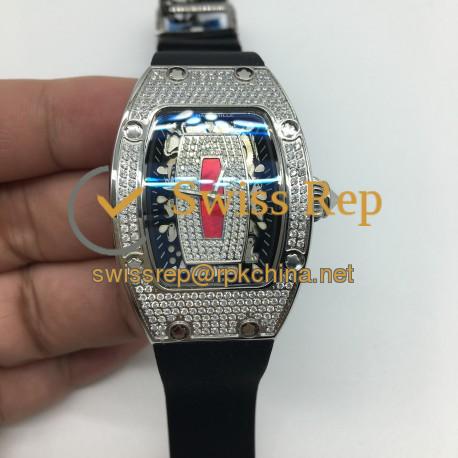 RM07 Ladies KLF SS &amp; Diamonds Red &amp; Diamonds Dial M6T51