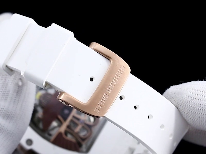Swiss Replica Richard Mille RM 047 Samurai Skeleton Tourbillon Watch With White Rubber Strap – Exquisite Design