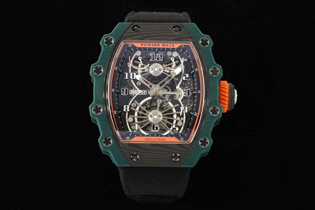 Swiss Made RICHARD MILLE RM 21-02 Replica Tourbillon Aerodyne Best Quality with Skeleton Dial
