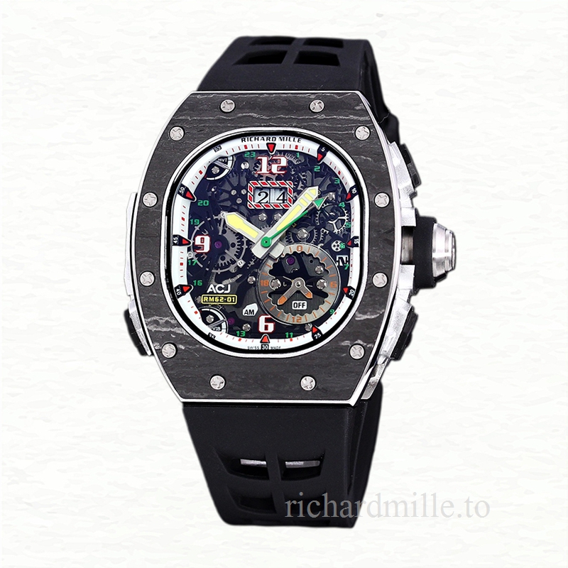 Richard Mille RM 62-01 Men Automatic Transparent Dial Watch