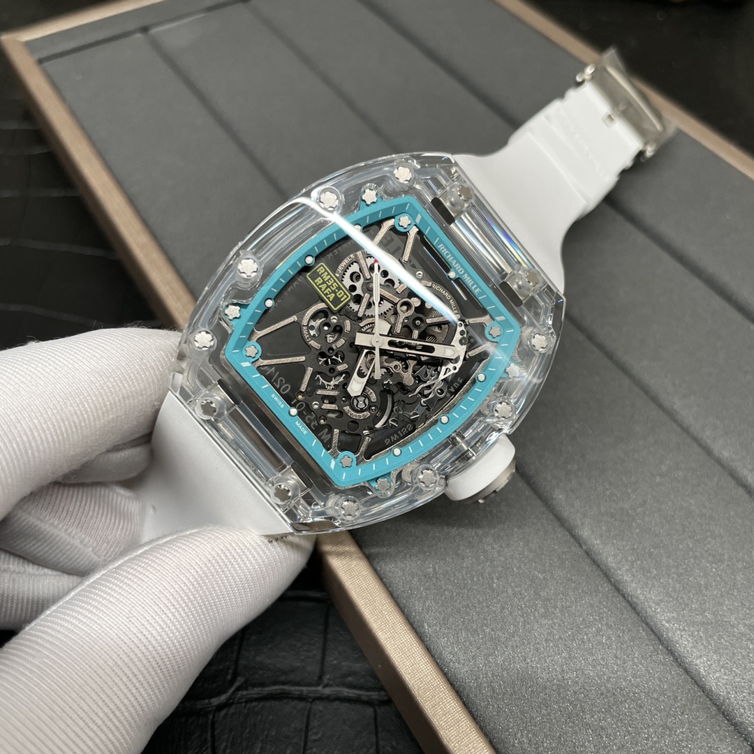 Replica Richard Mille RM 35-01 Rafael Nadal Watch – Swiss Tourbillon Movement, Skeleton Dial, Crystal Glass Case