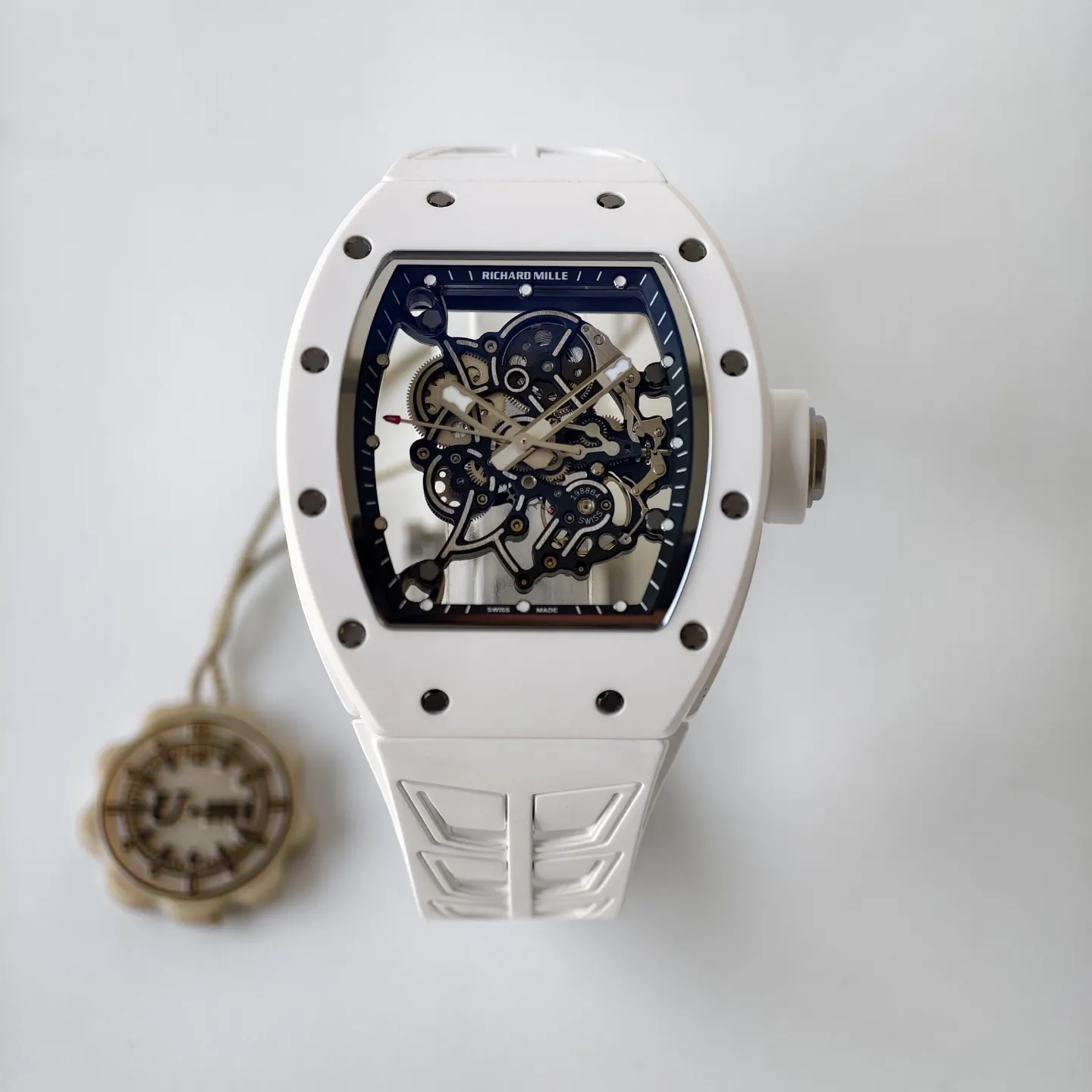 UMI Richard Mille RM 055 Bubba Watson White Ceramic RMUL2 Movement Replica Watch