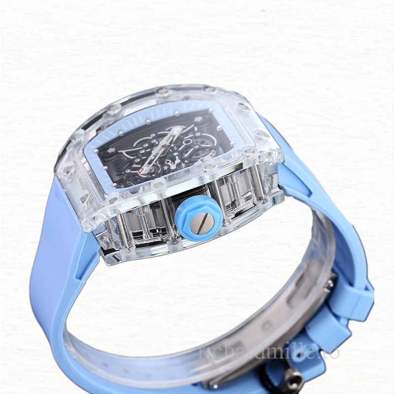 Richard Mille RM 055 Men Automatic Acrylic Transparent Dial Watch