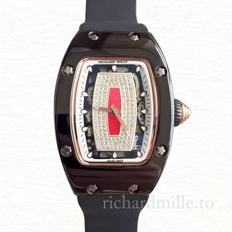 Richard Mille RM07-01 Automatic Ladies Red With Diamonds Dial Watch