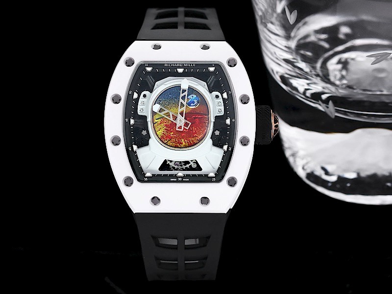 Luxury Replica Richard Mille RM 52-05 Pharrell Williams Black Strap Watch – Swiss Movement, Cosmic Dial