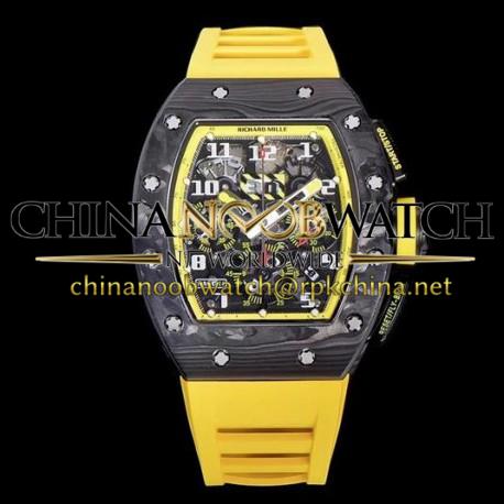 RM011 Chrono KVF NTPT Yellow Dial Yellow Rubber Strap Swiss 7750