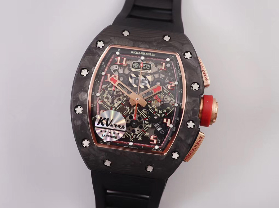 Richard Mille Replica RM-011 V2 Black Strap