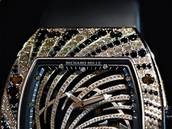 Richard Mille RM 51-02 Diamond Swirl Tourbillon Rose Gold Ladies Super Clone Watch