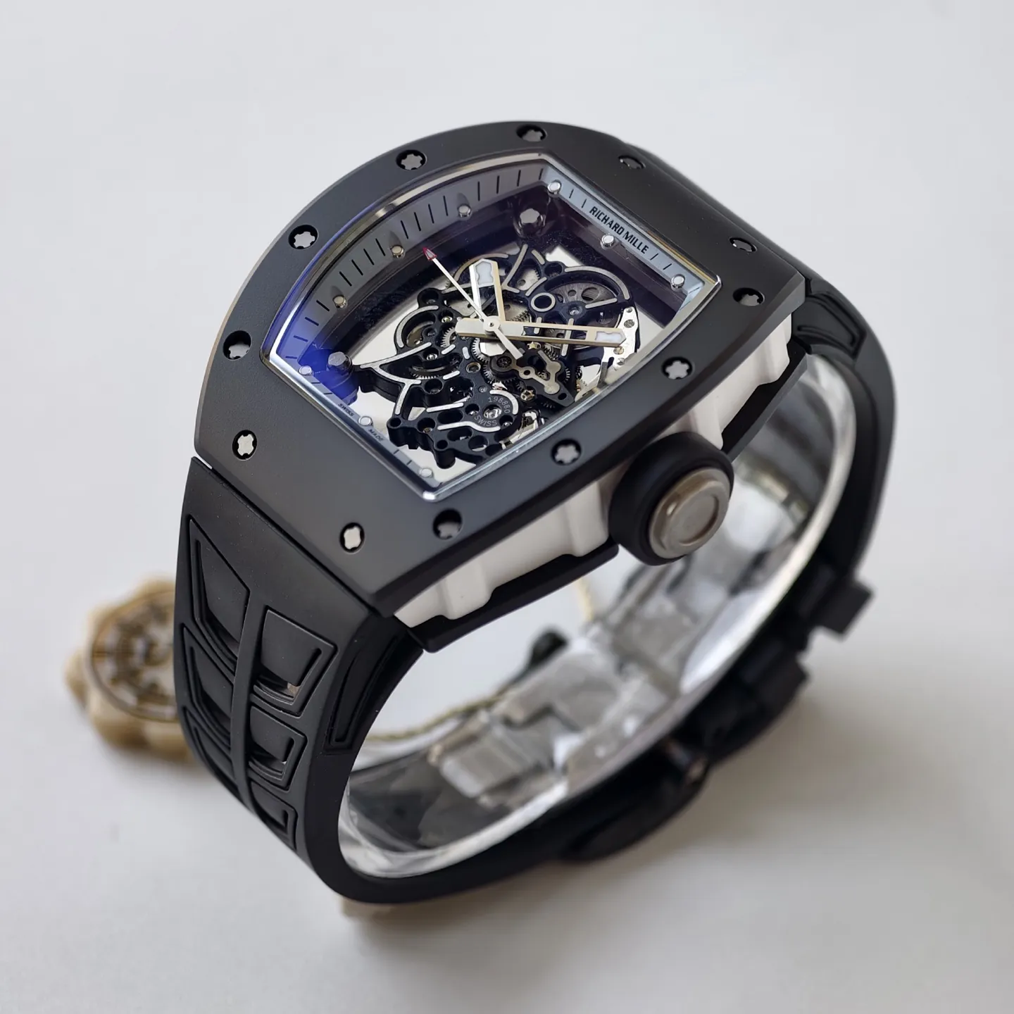 UMI Richard Mille RM055 Bubba Watson Replica RMUL2 Skeleton Dial Black Ceramic Titanium Luxury Watch