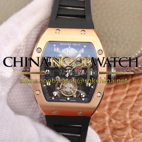 RM001 Tourbillon JBF Rose Gold Black Dial Swiss Tourbillon