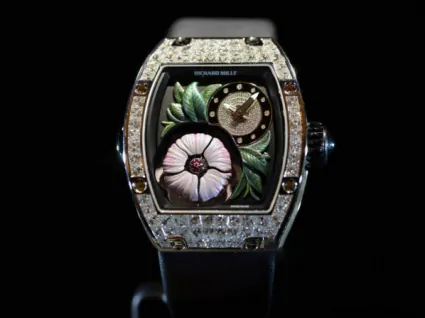 Richard Mille RM 19-02 Replica, Diamond-Set Case 3D Flower Skeleton Dial Luxury Ladies Automatic Wristwatch