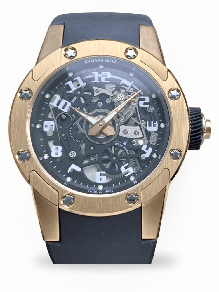 Richard Mille RM 63-01 Dizzy Hands Replica Rose Gold Swiss Watch – Elegant Skeleton Dial, Premium Finish