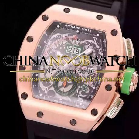 RM011-01 R Mancini Chrono Rose Gold Black Dial Swiss 7750