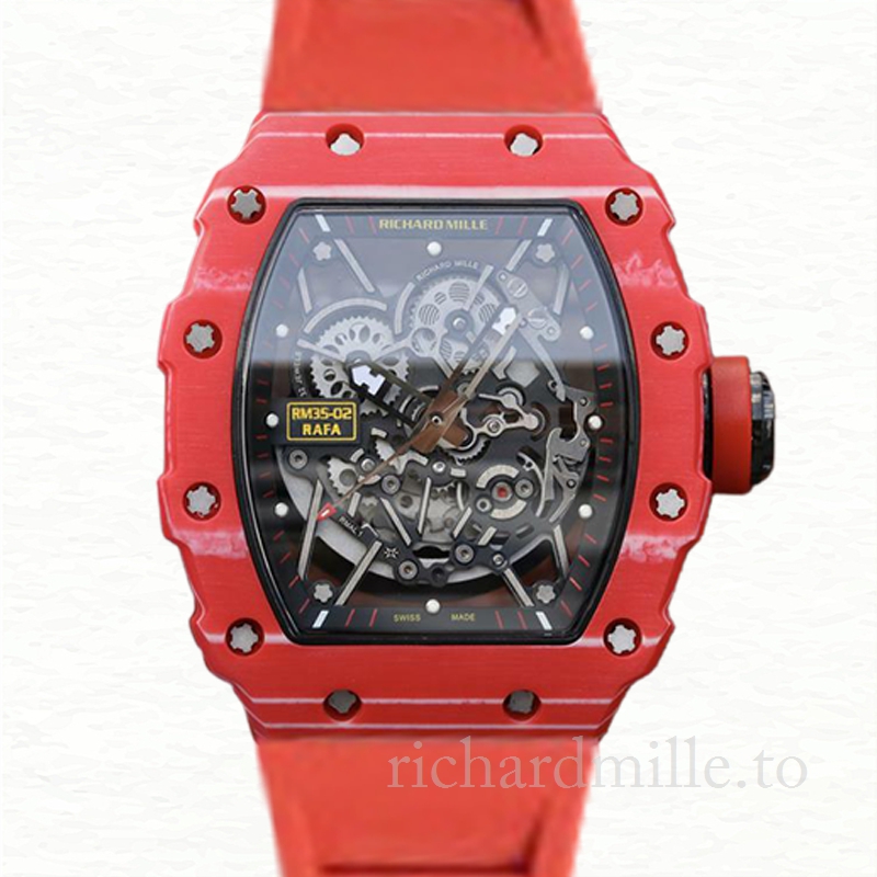 Richard Mille RM35-02 Men Mechanical Ceramics Bezel Transparent Dial