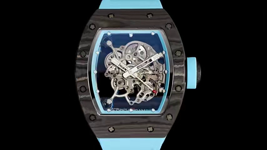 Swiss Replica Richard Mille RM 055 Yas Marina Circuit Watch – Skeleton Dial, Blue Rubber Strap, Ultimate Precision