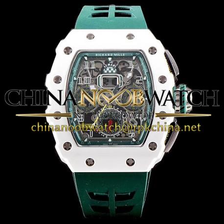 RM011-03 KVF White Ceramic Green Dial Swiss 7750