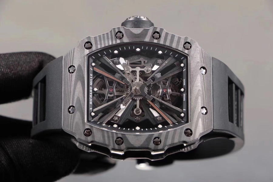 Richard Mille Replica RM 12-01 Black Rubber Strap