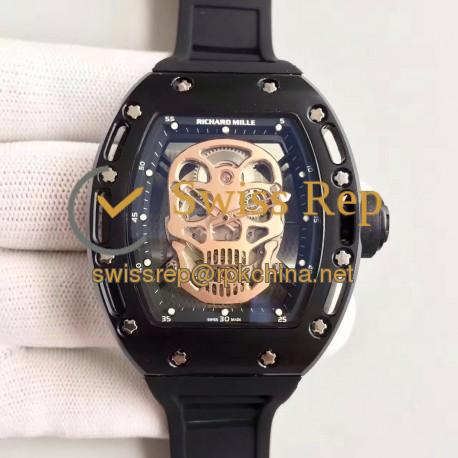 RM052 SF PVD Gold Skull Dial M6T51