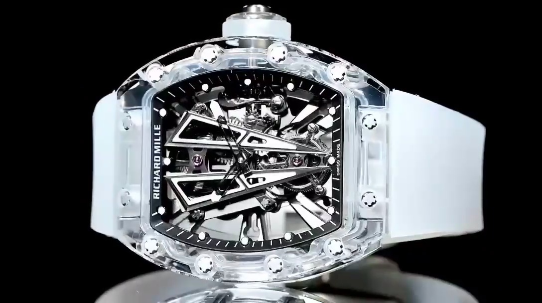 Luxury Richard Mille RM 27-03 Replica Swiss Tourbillon Skeleton Dial – White Rubber Strap, Carbon Fiber Case