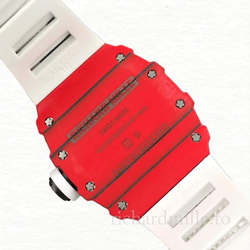 Richard Mille RM12-01 Mechanical Men Transparent Dial Watch Rubber Band