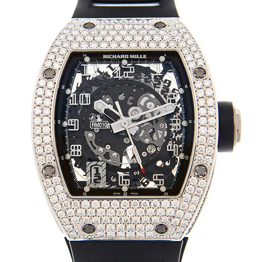 Richard Mille Automatic Men’s 18kt White Gold Watch RM010