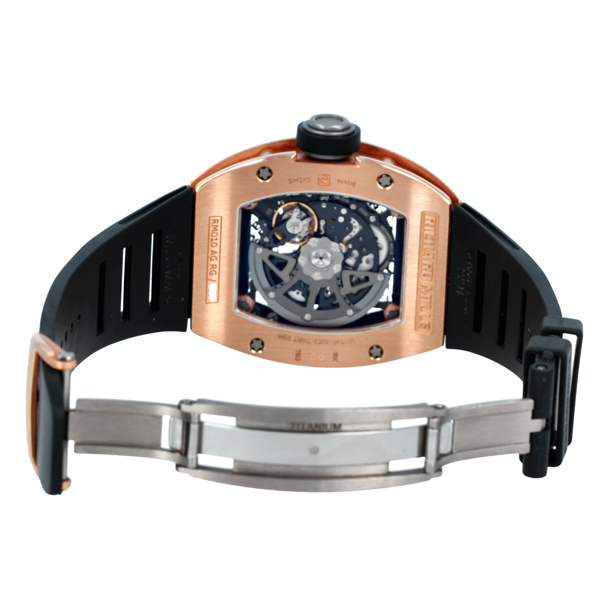 Richard Mille RM 010-AG RG Rubber Skeletonized Dial Watch