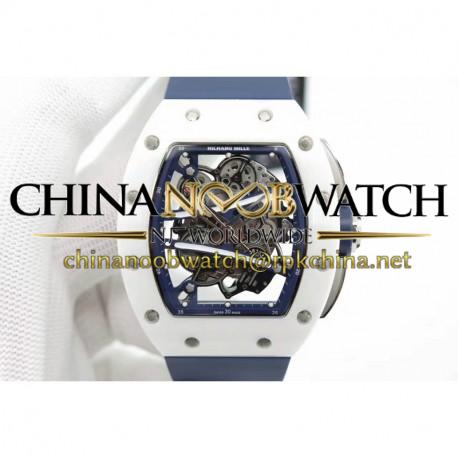 RM59-01M White Ceramic Blue Skeleton Dial M8215