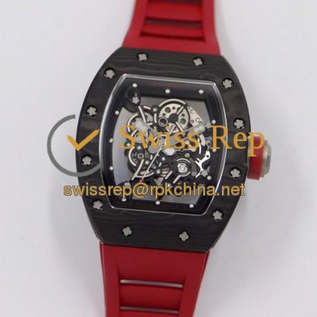 RM055 KVF V3 NTPT Black Dial Red Rubber Strap M8215