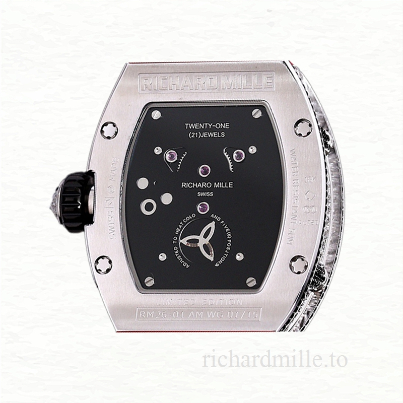 Richard Mille RM 026 Unisex Automatic Rubber Band Watch Stainless Steel