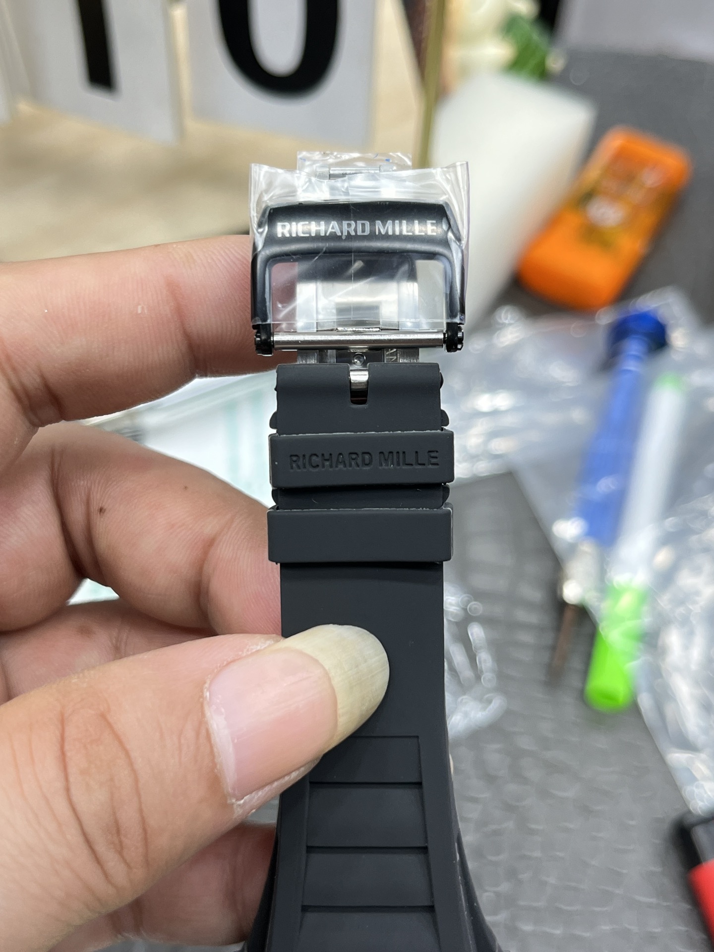 Richard Mille RM35-01 Super Clone Swiss Sports Watch, Carbon Fiber Case