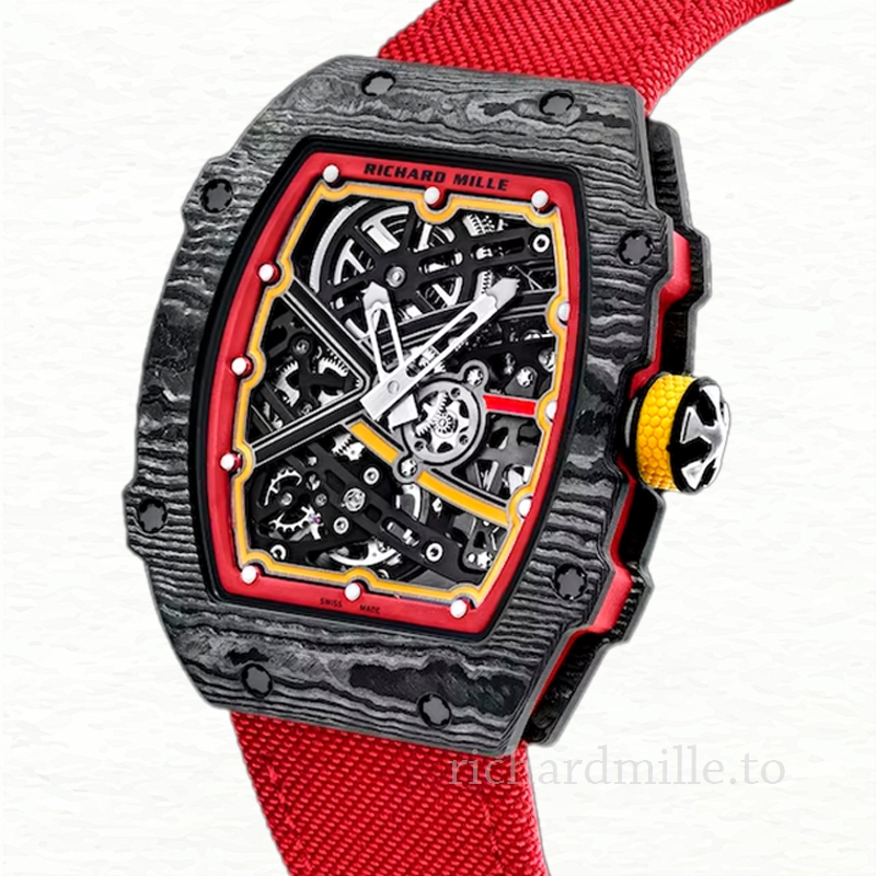 Richard Mille RM 67-02 Strap Transparent Dial Men’s Red Watch