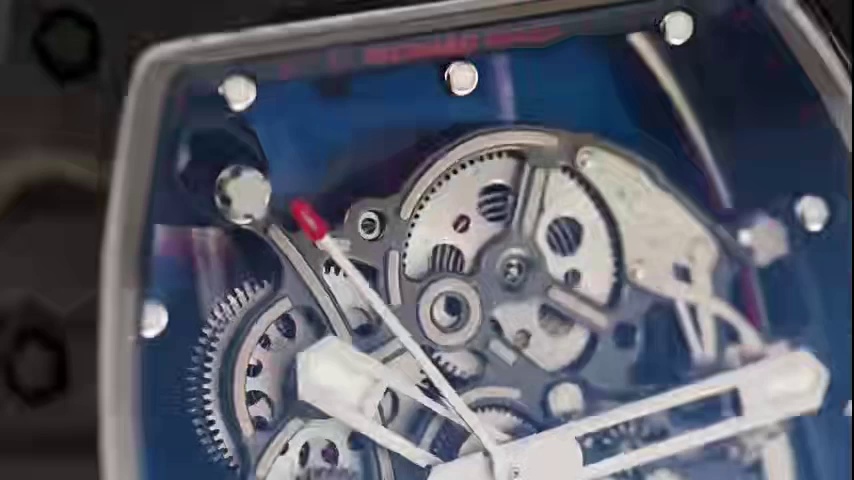 High-End Swiss Richard Mille RM 055 Replica Carbon NTPT Watch with Red Rubber Strap & Skeleton Dial